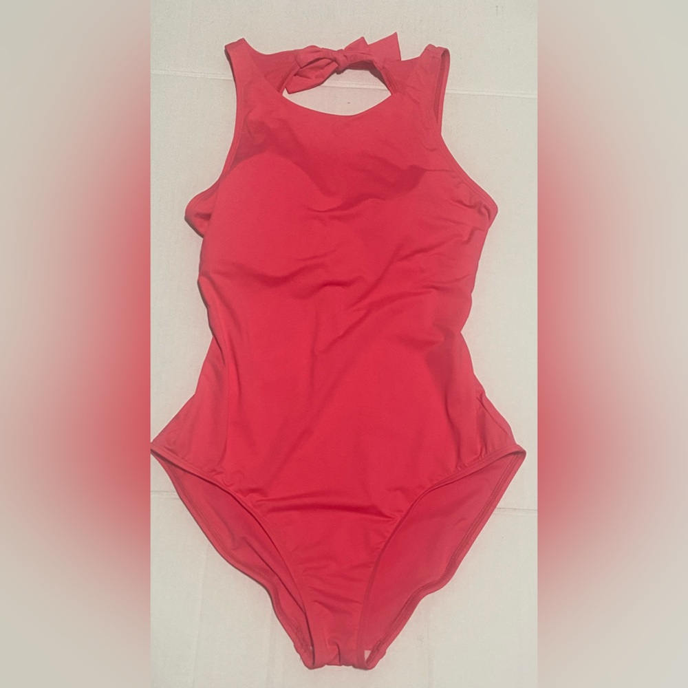 New*Tommy Bahama Pearl High Neck One-Piece Swimsuit~Size:12~in coral coast-